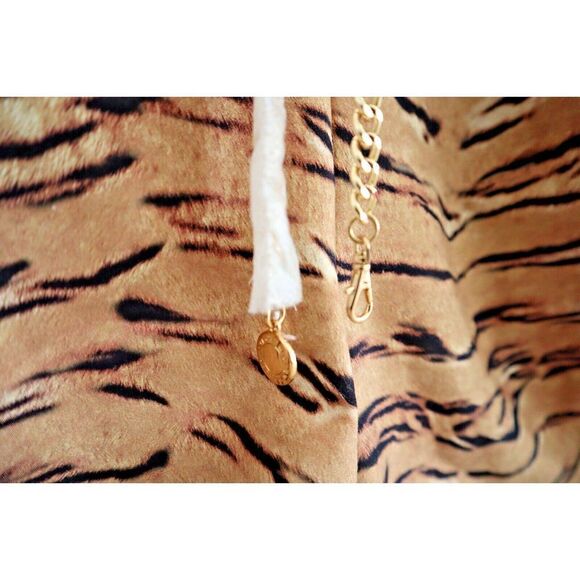 WeWoreWhat WWAB22-2XMWH Womens Sz L Brushed Nylon Tiger Scoop Neck Bodysuit - Picture 3 of 9